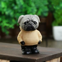 new cool pug dashboard toys car accessories interior auto decoration for home cartoon puppy dog figures car ornaments gifts cute