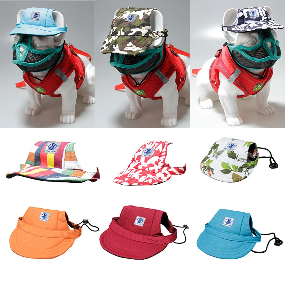 

Adjustable Dog Hat Sunscreen Pet Sun Hat Dogs Outdoor Hats Pet Headwear Pet Cap Puppy Grooming Dress Up Caps With Open Ears