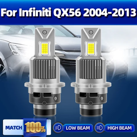 D2S Xenon HID лампы для фар 150 Вт 60000LM Автомобильные фары 6000 К Ксеноновые светильник для Infiniti QX56 2004-2008 2009 2010 2011 2012 2013