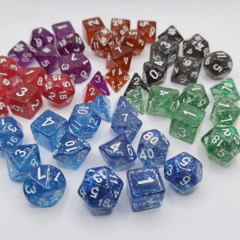 

7PCS Fantasy Dream Pearl Swirl Polyhedral Dice Set Multi-Sided Dice D8 for DND Enthusiast RPG Adventurer