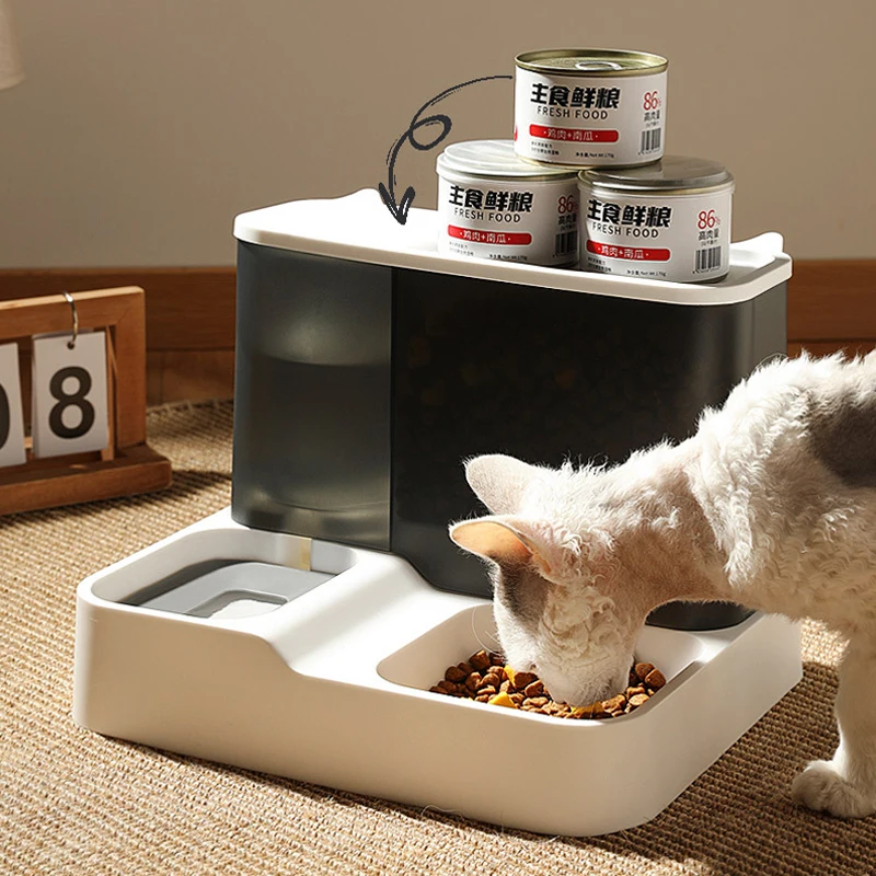 

Cat Feeder 2-in-1 Dry And Wet Separation Automatic Drinking Water Feeder For Dogs Pet Supplies