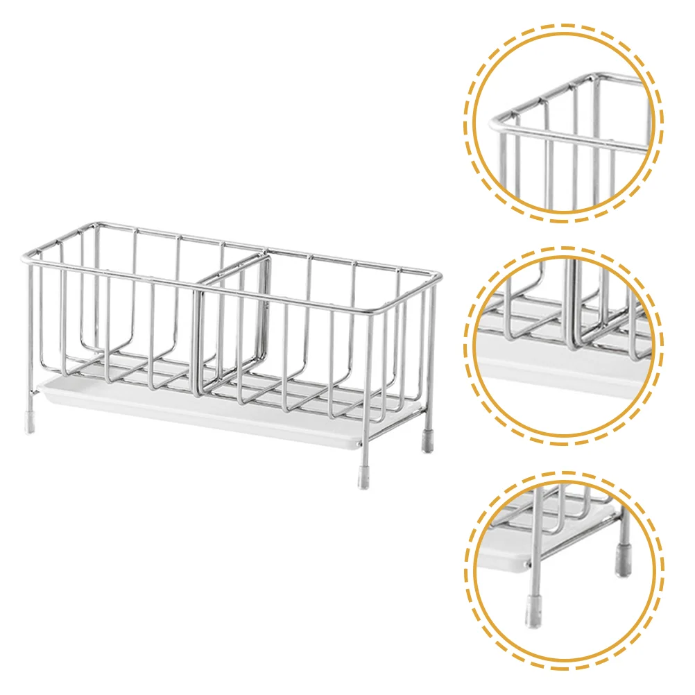 

Sponge Kitchen Holder Sinkrack Basket Organizer Dish Drainer Soap Dishcloth Brush Storage Drain Draining Dryingliquid Wand