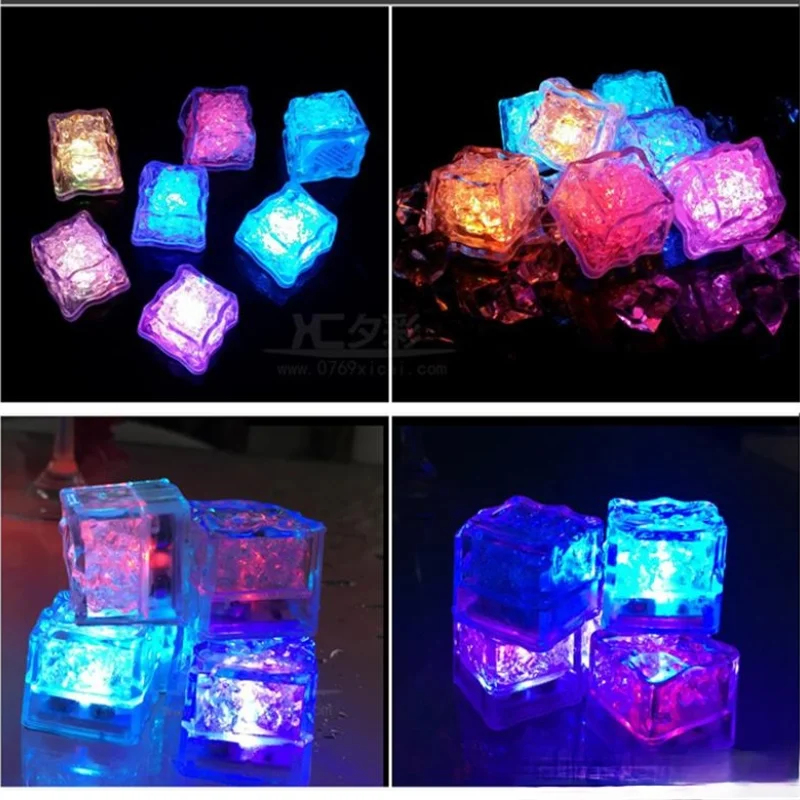 

Christmas Decoration Flash Ice Cube WaterActived Led Light Put Into Water Drink Flash Automatically For Party Wedding Bars