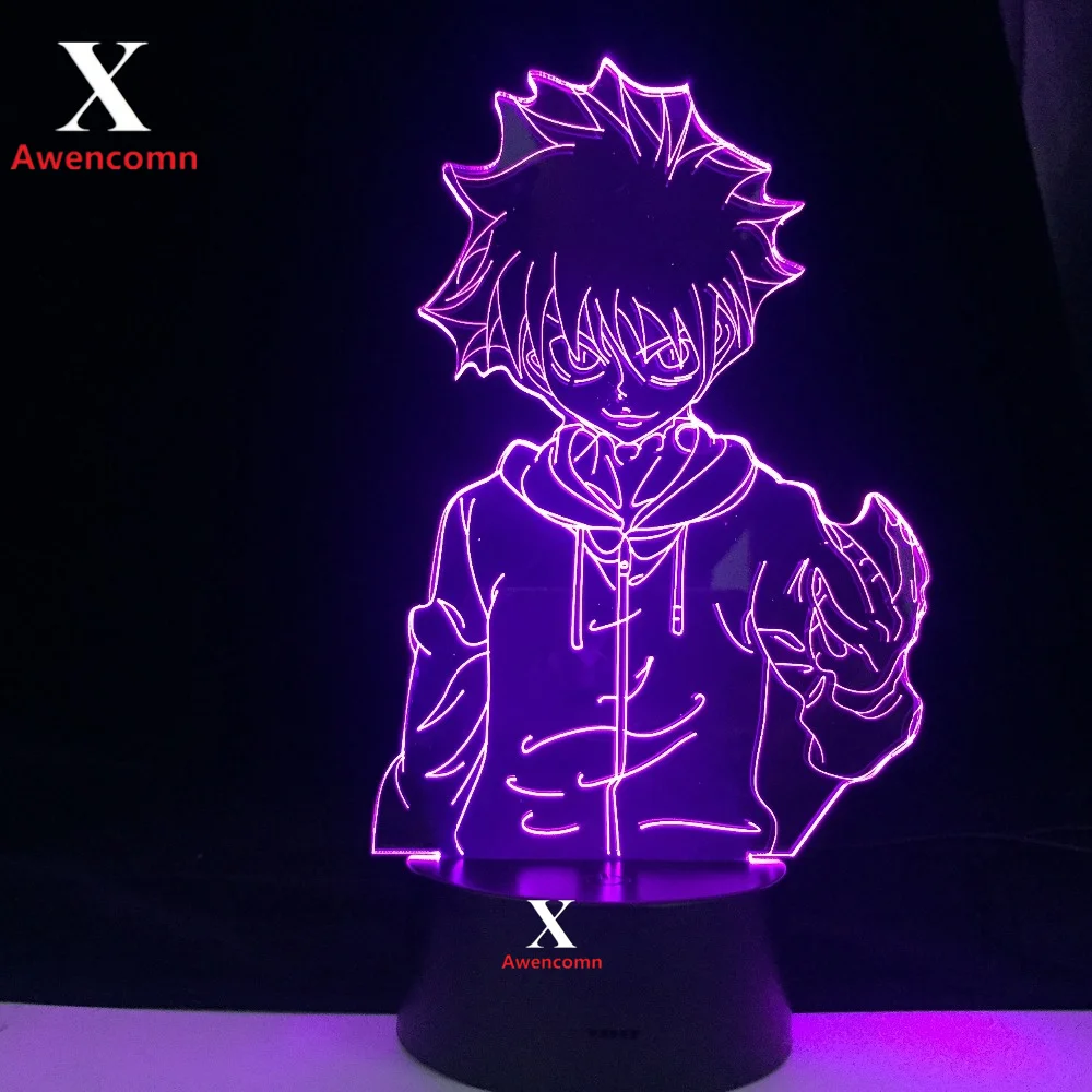 

Hunter X Hunter хоть аниме 3d светодиодный светильник для подарка на день рождения Украшения в спальню ночной Светильник акриловый светодиодный ночник хоть