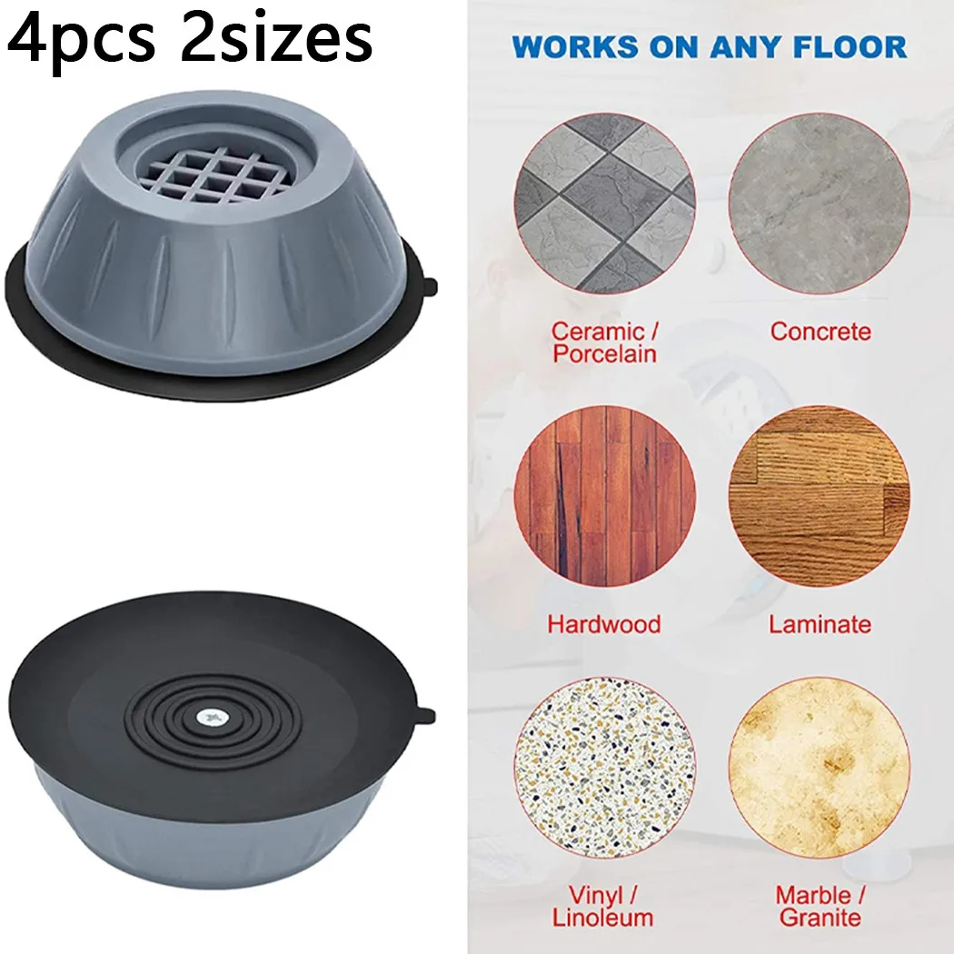4pcs/set Anti-Vibration Machine Support Shock Cancelling Slip Feet Washing Machine Parts Home Appliance Parts Accessories enlarge