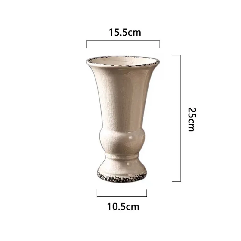 Американская винтажная керамическая ваза с трещинами цветок украшения для входа