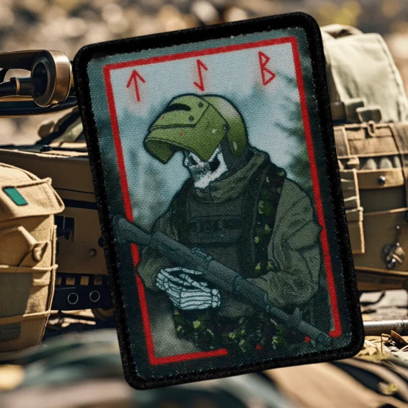TSB нашивки на липучке с принтом черепа Tankman Reaper тактическая нашивка со скелетом