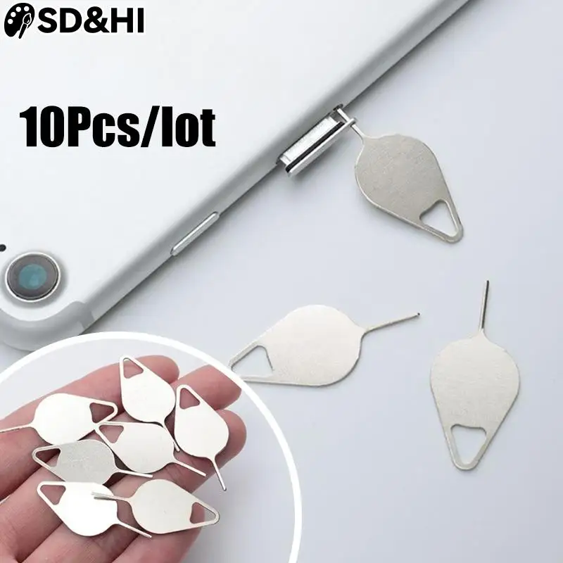 

10pcs Universal Sim Card Tray Removal Eject Pin Key Tool Stainless Steel Needle Opener Ejector for Most Mobile Phone Smartphone