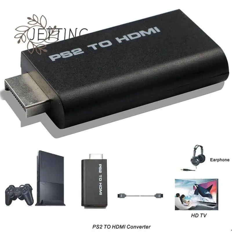 Адаптер PS2-HDMI 480i/480p/576i для аудио-и видеоконвертера с аудиовыходом 3 5 мм Поддержка