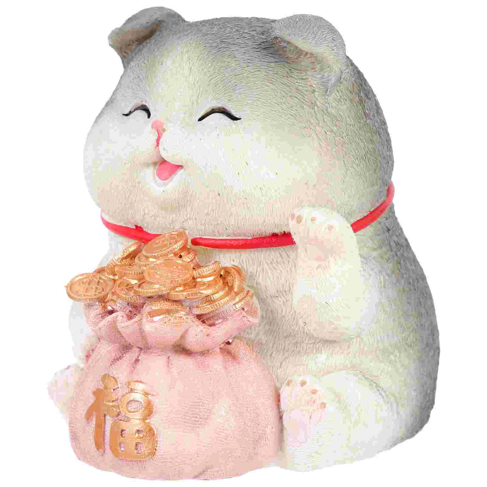 

Bank Cat Moneysaving Box Piggycute Figurine Maneki Statue Neko Kids Japanese Jar Ornament Car Dashboard Decorcase Waving Kid