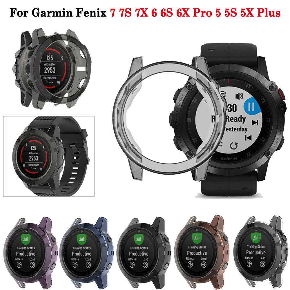 Сменный ТПУ чехол для экрана Garmin Fenix 5S 5 Plus 6S 6 6X защитная рамка защиты от царапин