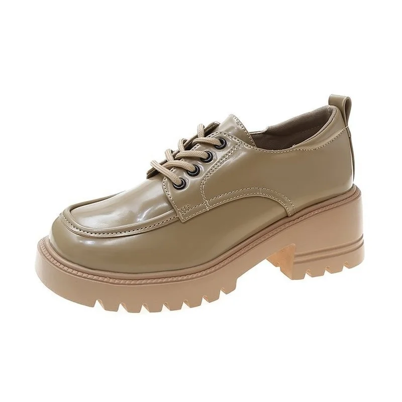 

Маленькие кожаные туфли в британском ретро стиле, женские весенние новые туфли Jk, повседневные лоферы, женская обувь на толстой подошве и то...