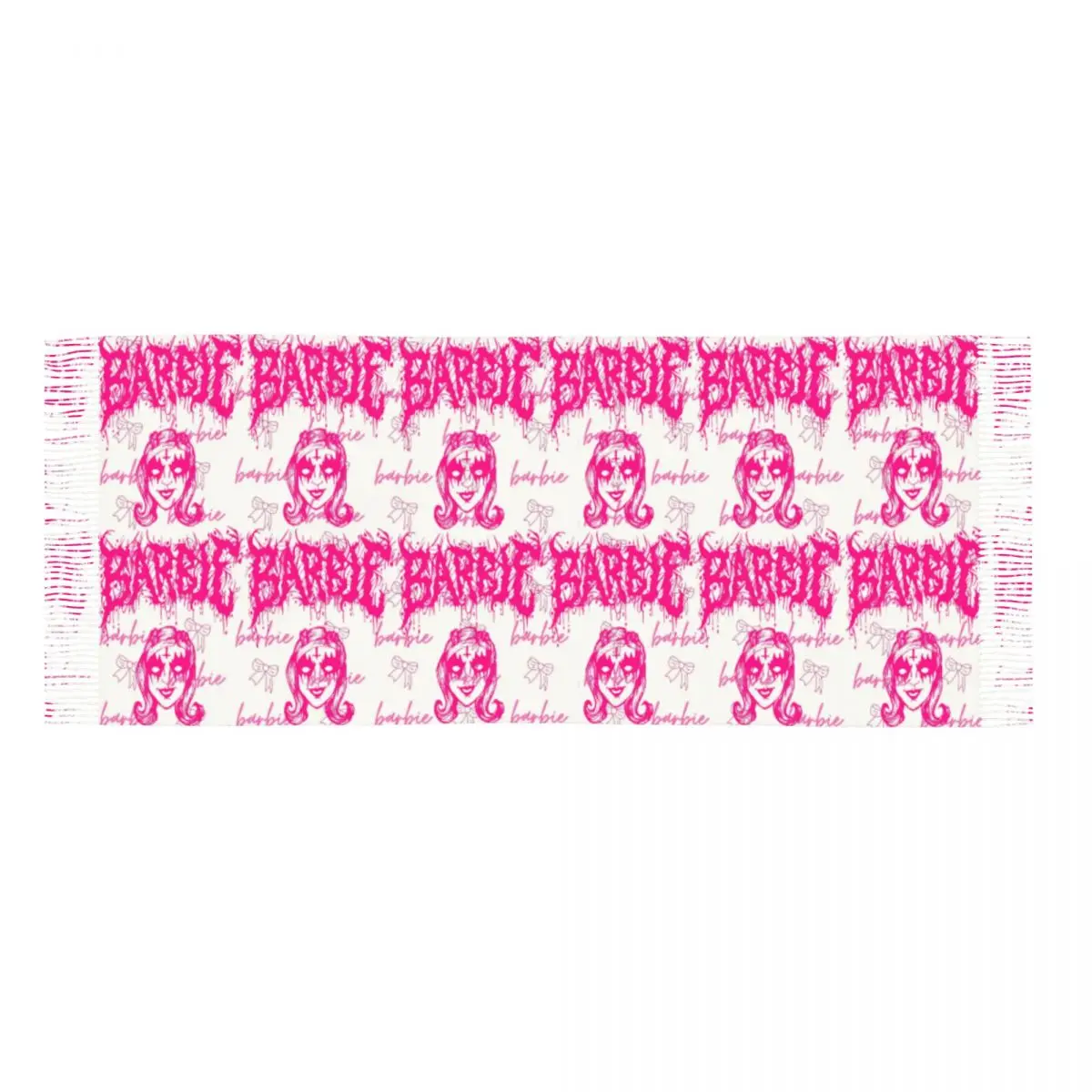 Женские длинные шарфы для Хэллоуина жуткие куклы Барби женские зимние мягкие