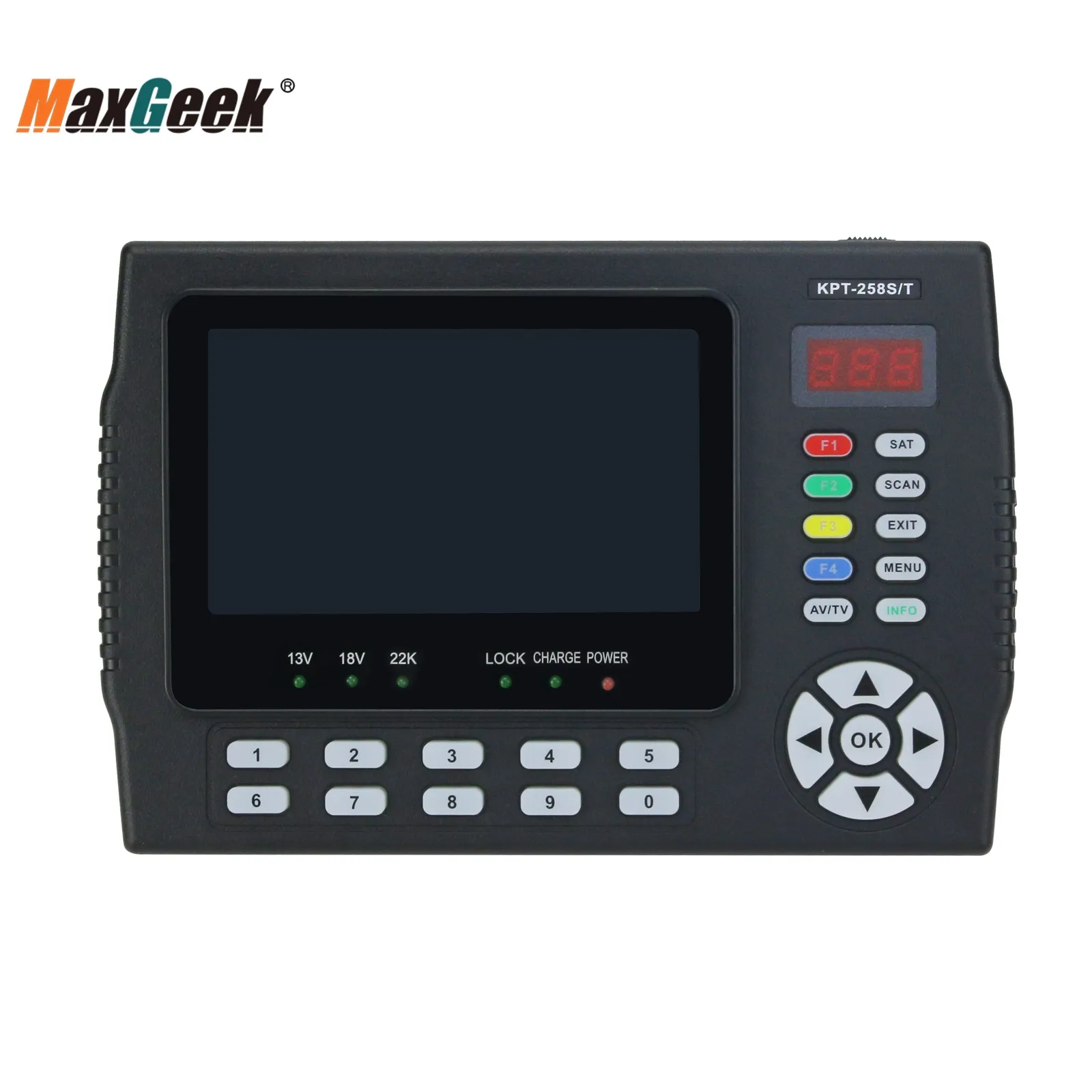 Цифровой спутниковый измеритель Maxgeek KPT-258S/T и HD-монитор с 4 3 &quotIPS (S2 + T2 C Combo HD AV) -