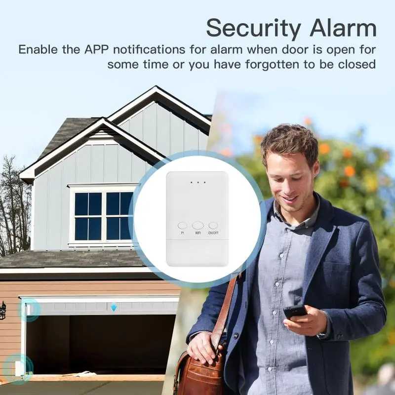 

Tuya WiFi Garage Door Controller Smart Door Sensor Opener Kit Wireless Wide Compatibility Voice Control via Alexa Google Home