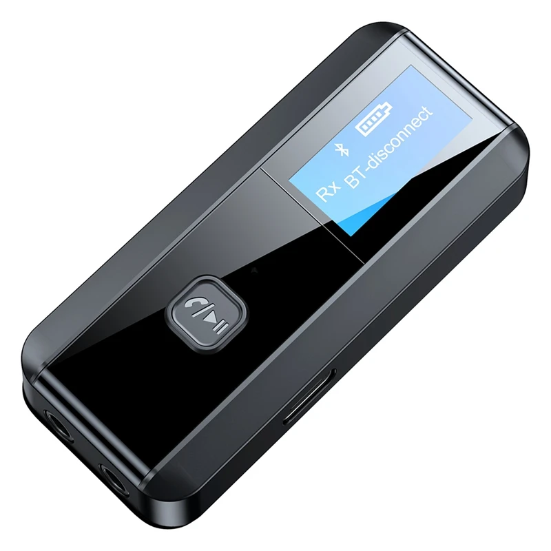 

New Bluetooth 5.0 Adapter Two-In-One Wireless Audio Receiver Transmitter Large LCD Screen Lossless Sound Quality