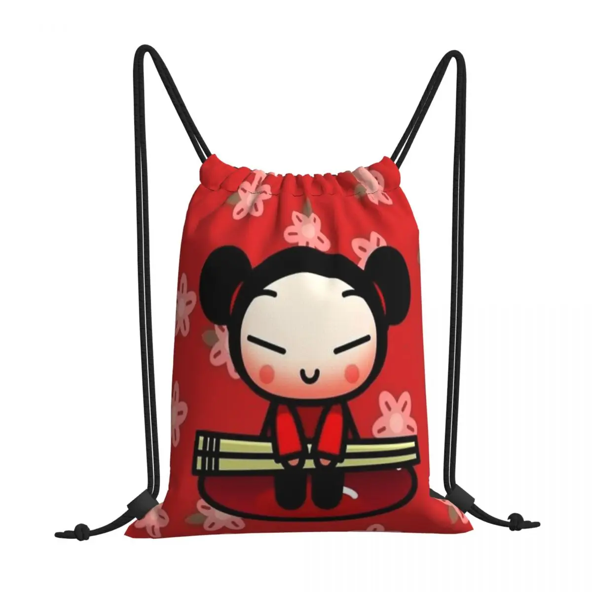 

Сумки Pucca на шнурке для палочек для еды, женский рюкзак с 3D принтом, сумка для обуви