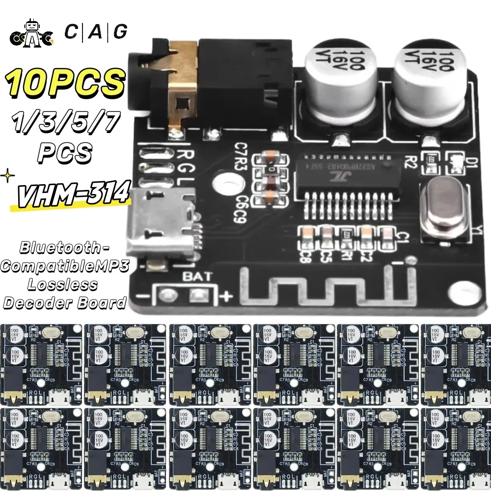1-10 шт. VHM-314 плата аудиоприемника Bluetooth-совместимая 4 1 5 0 mp3 декодер без потерь