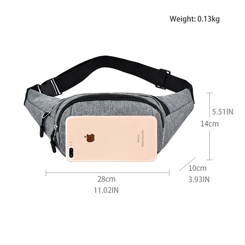 Men Waist Bag Pack Men's Wallet Purse Casual Large Phone Bag Women Canvas Travel Motorcycle Pouch Men Bags Shoulder Crossbody