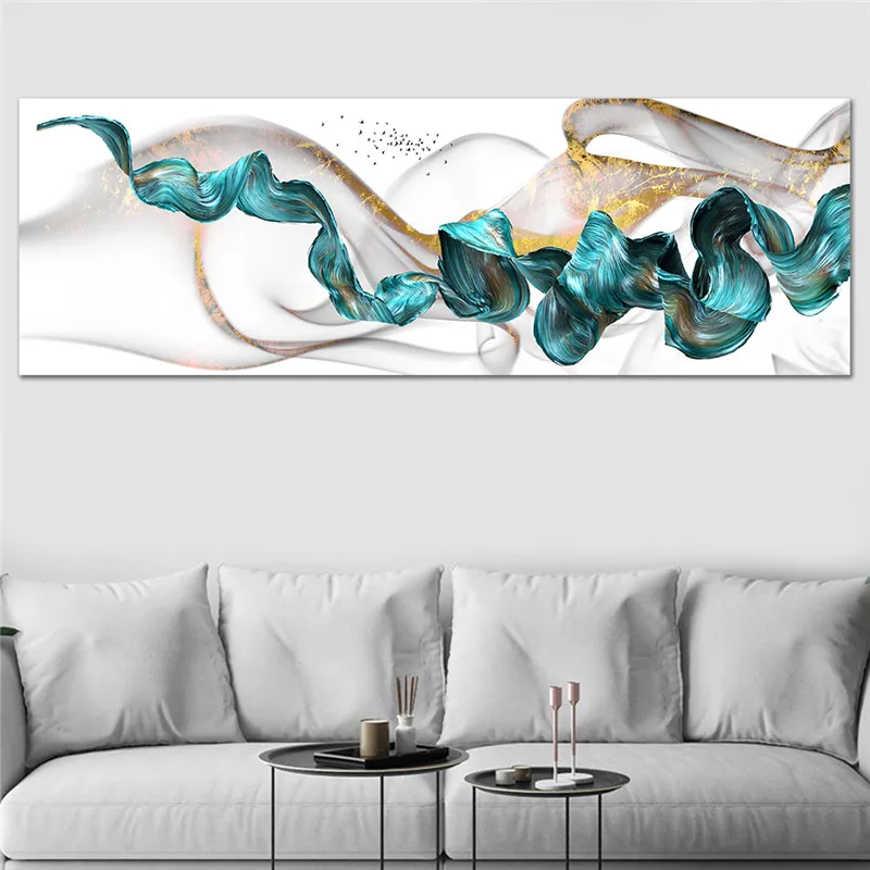 

Modern Big Size Waterproof Abstract Ribbon Canvas Painting Dropshipping Home Decor Posters Prints Sofa Living Room Wall Art