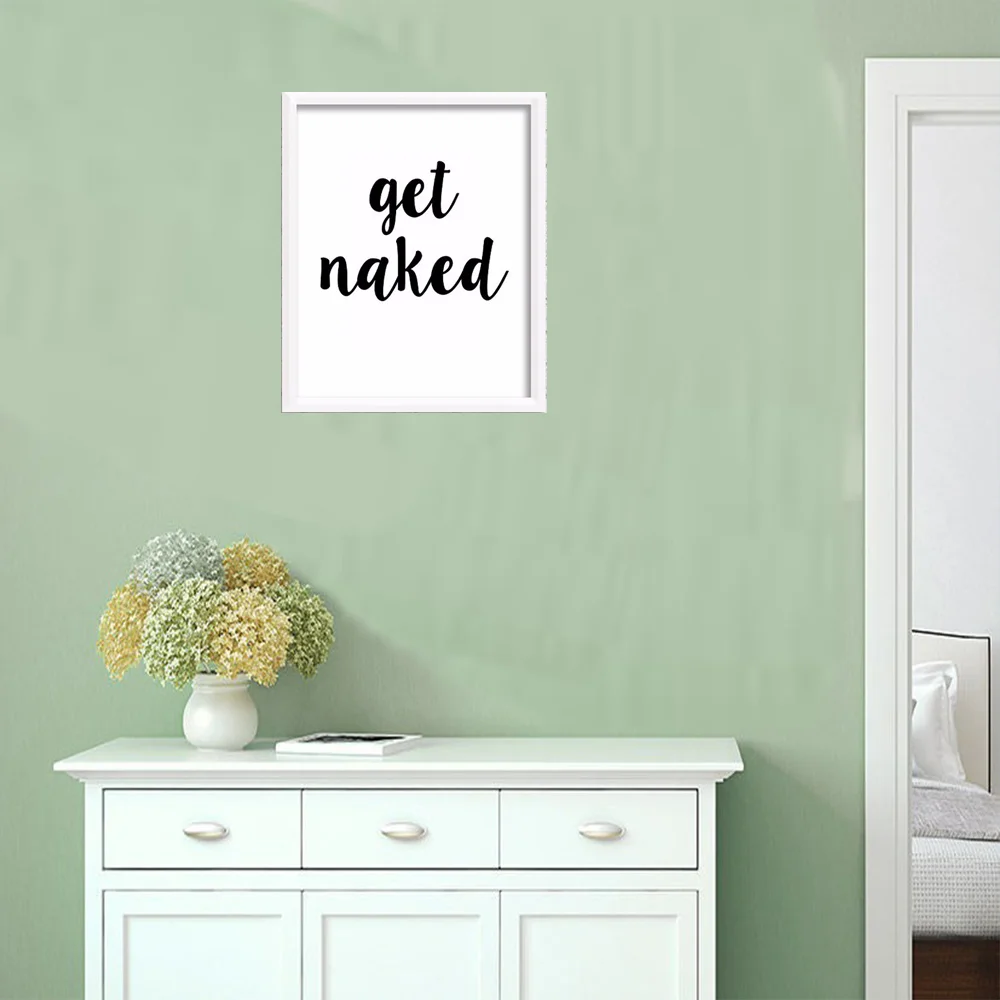 

Get Naked Quotes Canvas Art Pop Art by Numbers Picture Posters Wall Art Bathroom Oil Paintings for Living Room Wall No Frame