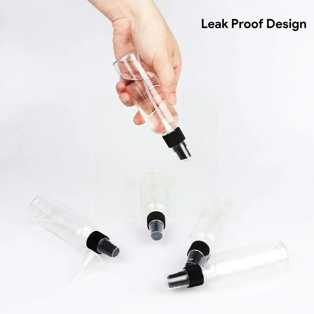 

1pc Portable Empty Spray Bottles Transparent Plastic Refillable Toxic Eco-friendly Bottle Travel Container Bottle U9c1