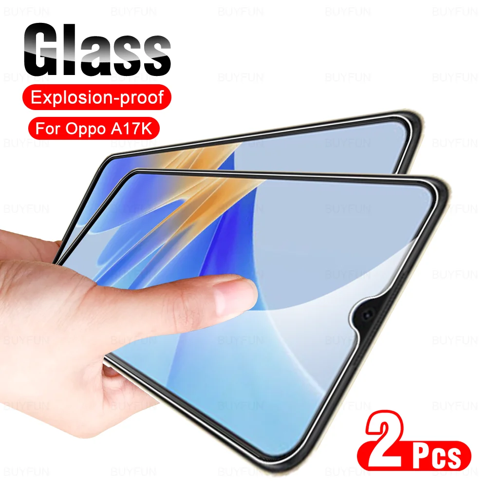 

2 шт. для Oppo A17K A17 A77 A77s A57 A57s 5G A57e 4G Закаленное стекло для OppoA17 OppoA57 OppoA77 6,56 дюйма