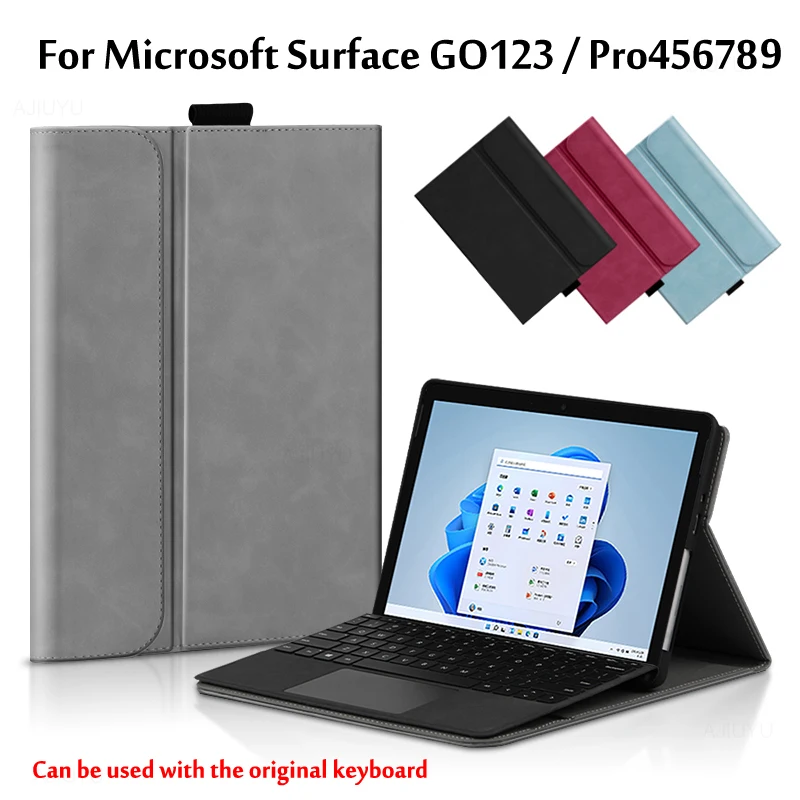 

Умный чехол для Microsoft Surface Pro X, 8, 7, 6, 5, 4, 12,3, 13 дюймов, чехол для планшета Surface GO 1, 2, 3, 10,5, Мягкий защитный чехол