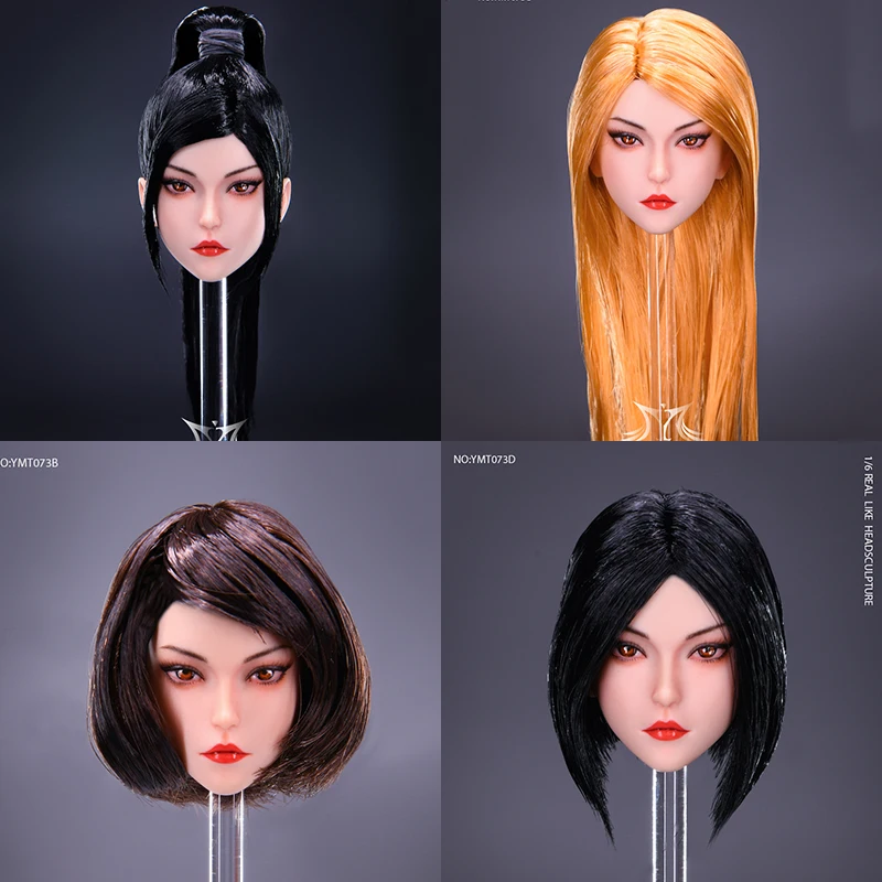 

YMTOYS YMT073 1/6 Scale Mei'er Cool Girl Head Exquisite Makeup Carving Model Accessory Fit 12Inch Action Figure Body Toy