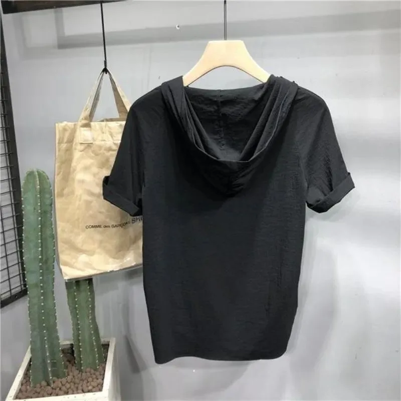 2023 Summer Golf T-shirt Men's Embroidered T-shirt Hooded Tennis G4 Tennis Melburn Golf T-shirt Quick Dry T-shirt