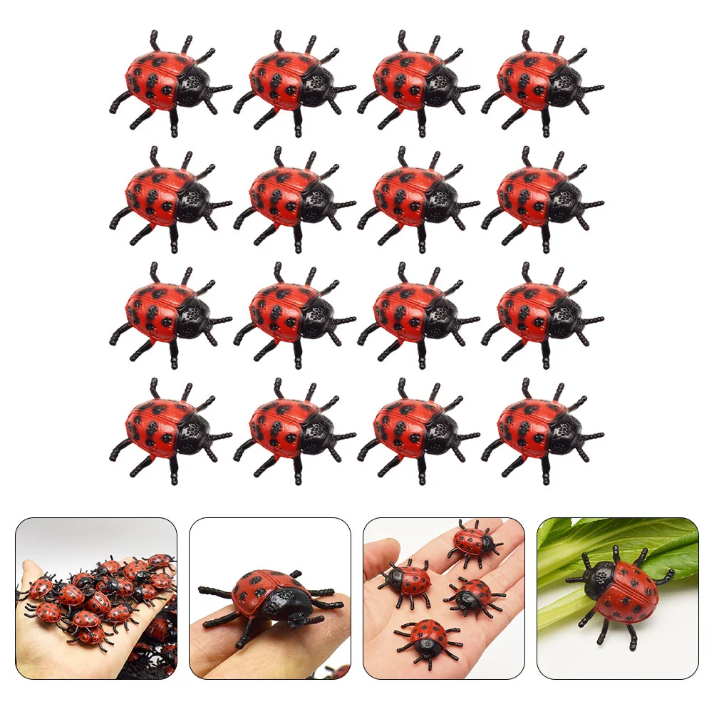 

Pvc Simulation Ladybug Static Models Insect Toys Tricky Props Halloween Supplies Plastic Present Creepy Prank Scary Miniatures