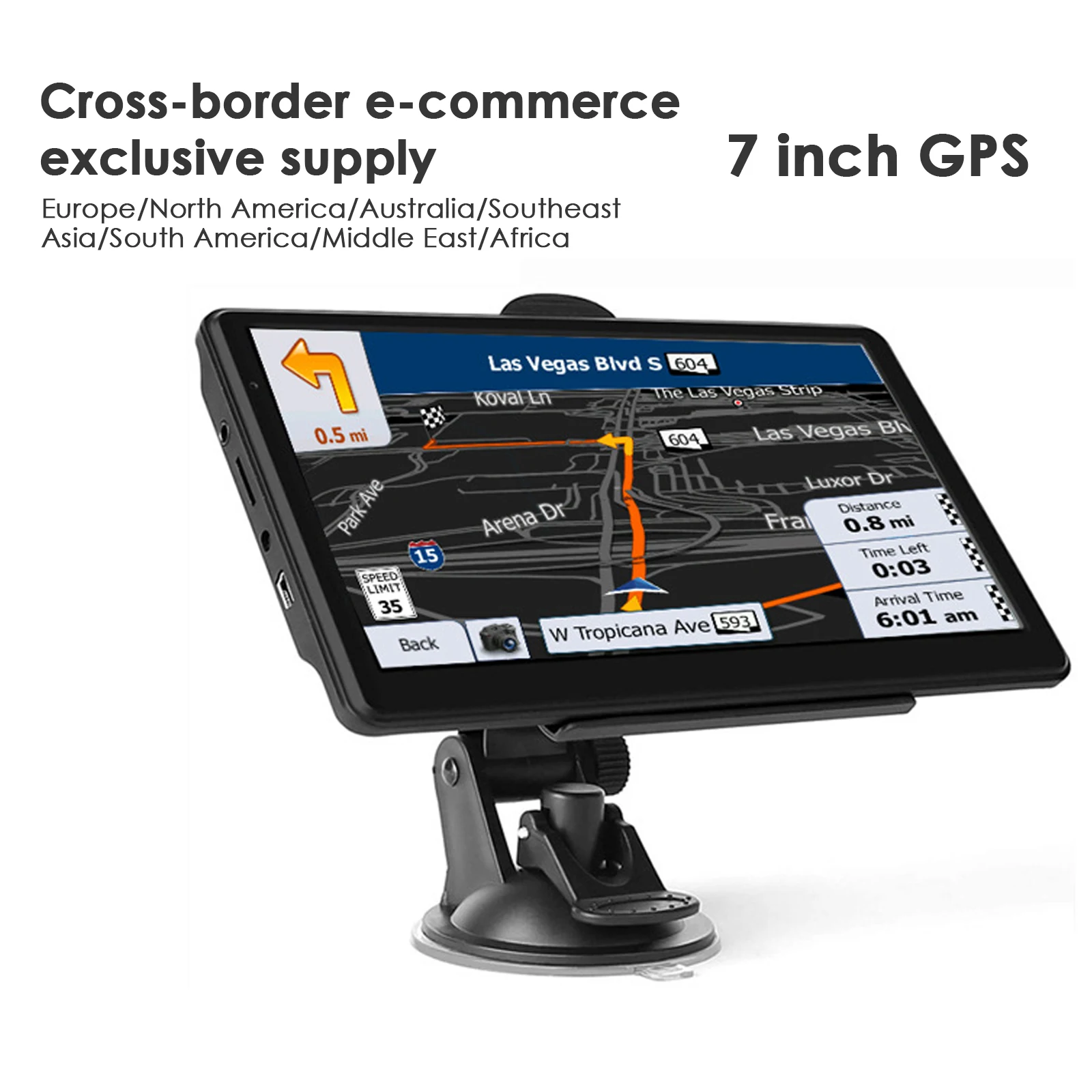 Goramsay Car GPS Navigation 7 Inch Touch Screen GPS Navigator Truck Sunshade 256M+8G 2022 Europe Map GPS Navigators