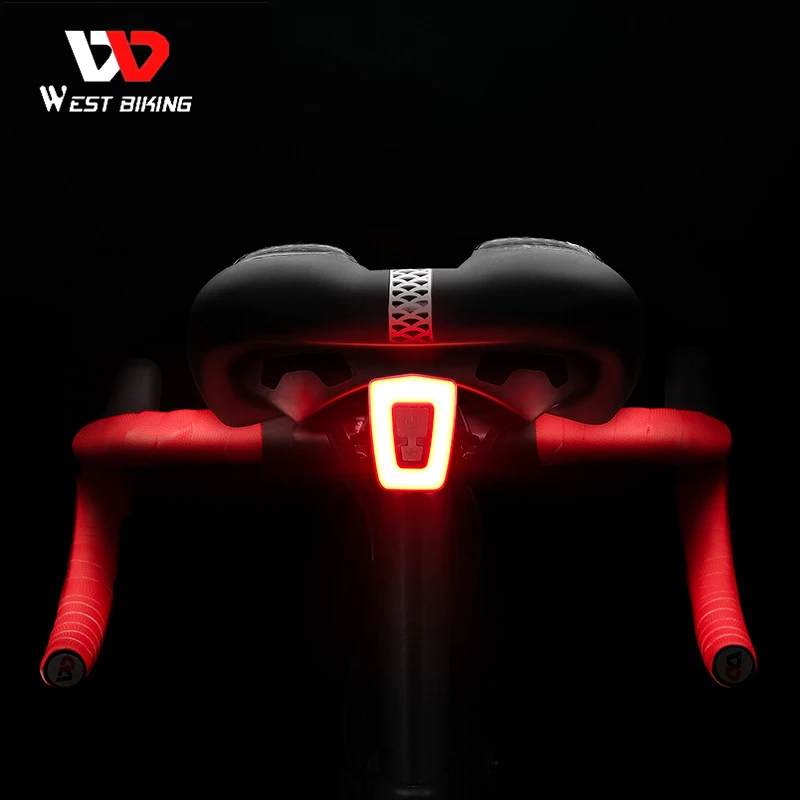 

WEST BIKING Smart Saddle Tail Light Suitable For Models 128/125 USB Charge Waterproof 9 Lighting Mode 400mAh Portable Taillight