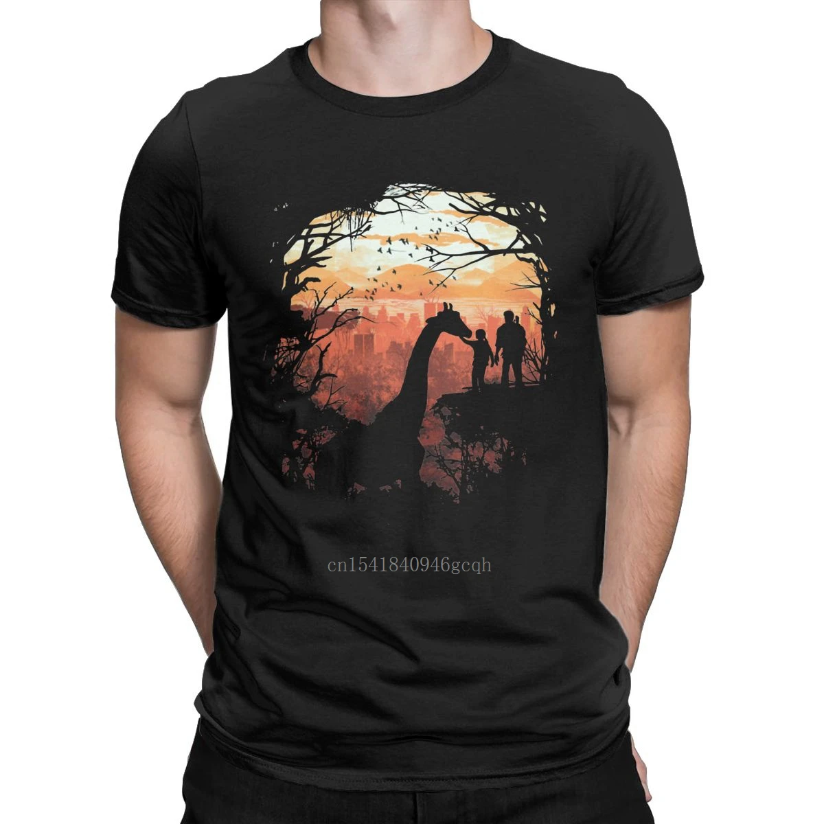 

Novelty The Last Of Us T-Shirts for Men Round Collar Cotton T Shirt Video Games Short Sleeve Tee Shirt Graphic Printed Clothing