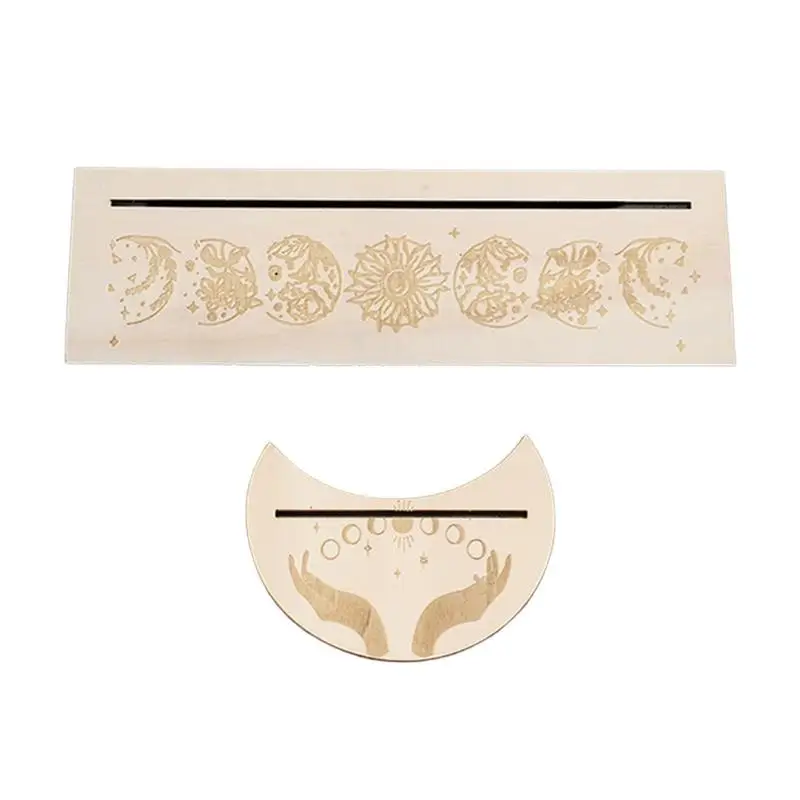 

2 шт., деревянная подставка для карт, 5 дюймов, в форме Луны и 10 дюймов