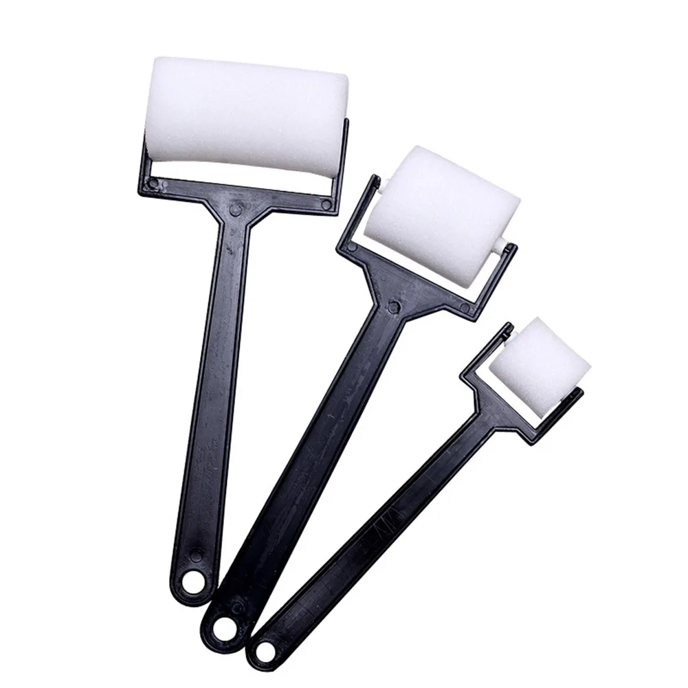 

3pcs White Sponge Paint Roller Brushes For Children Drawing Toy DIY Draw Craft And Home School Decoration Tools