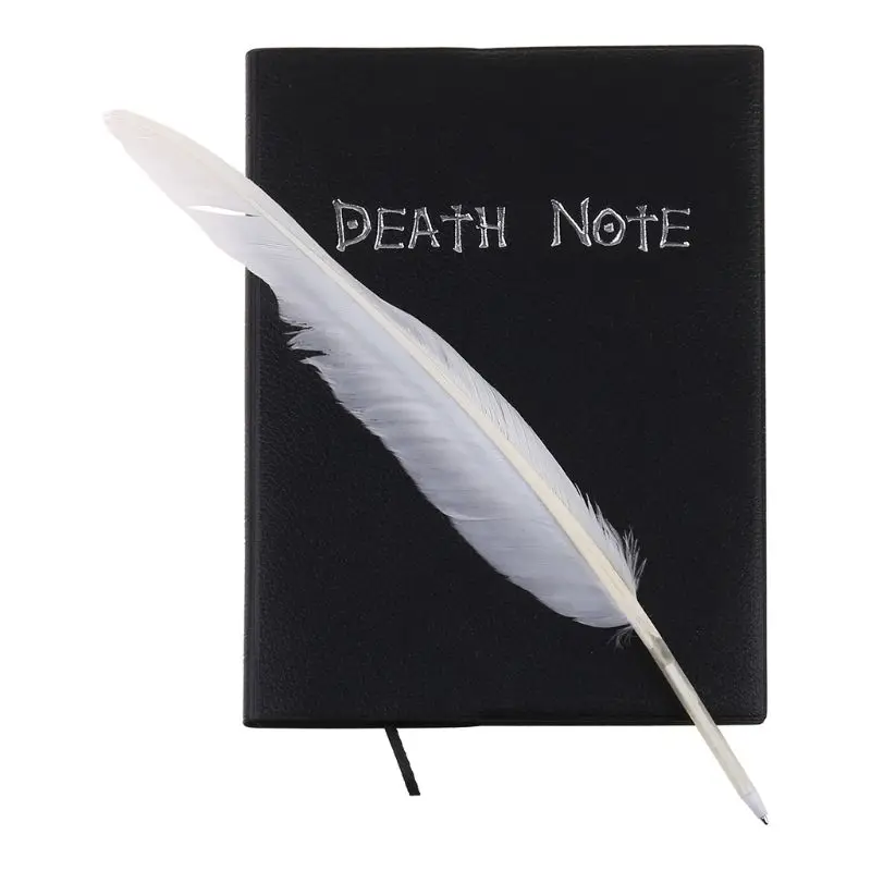 

25*18cm Anime Death Note Notebook Set Leather Feather Pen Animation Art Writing Journal Death Note Notepad