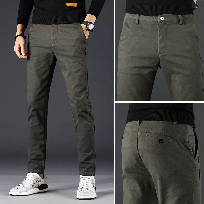 

NEW IN Spring Summer autumn New Casual Pants Men Cotton Slim Fit thin Chinos Fashion Trousers Male Brand Clothing Plus Size 28-3