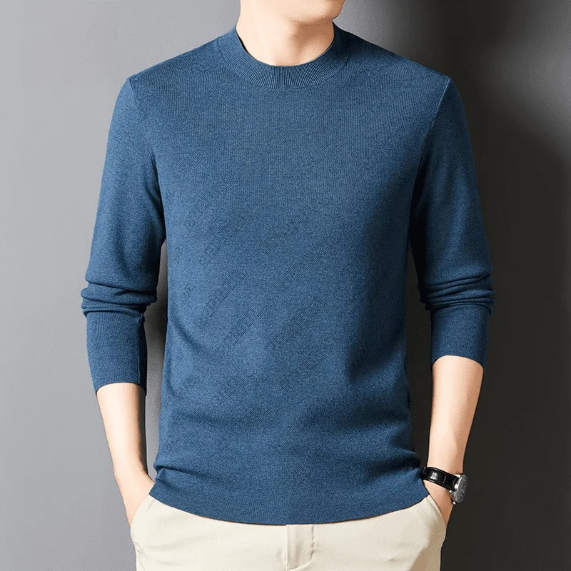 Pierre Cardin Высококачественный мужской шерстяной свитер на весну и осень однотонный