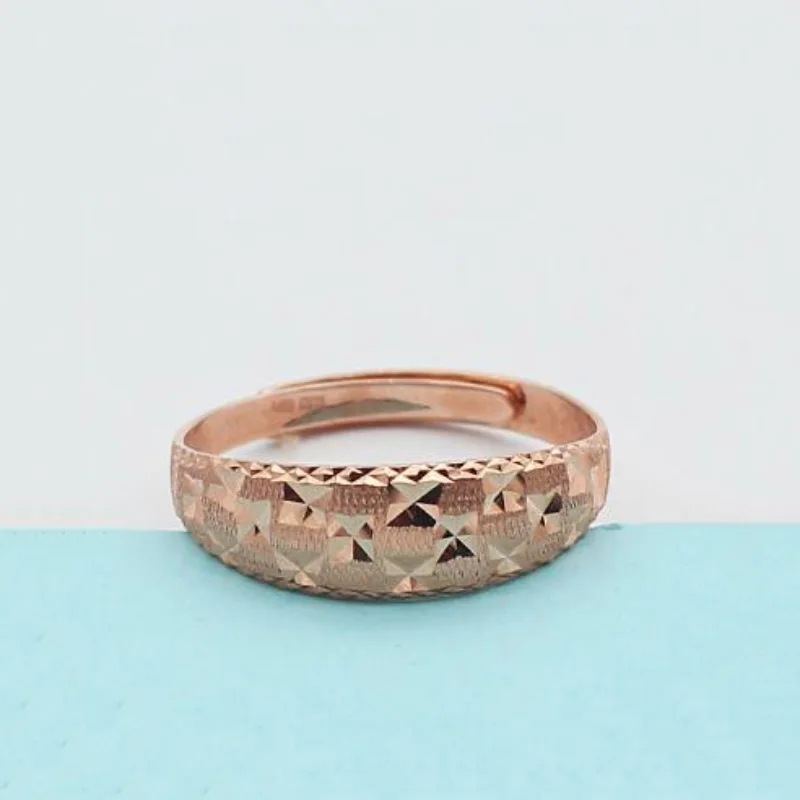Классическое блестящее кольцо из розового золота 585 пробы с покрытием из фиолетового золота 14 к для женщин регулируемые открытые очаровательные искусственные роскошные драгоценности