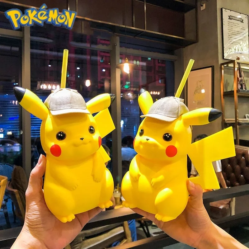 

Genuine Pokemon Cute Pikachu Water 650ml Leakproof Pp Cartoon Cup Movie Anime Straw Cup Water Cup Pikachu Outdoor Cup Gifts