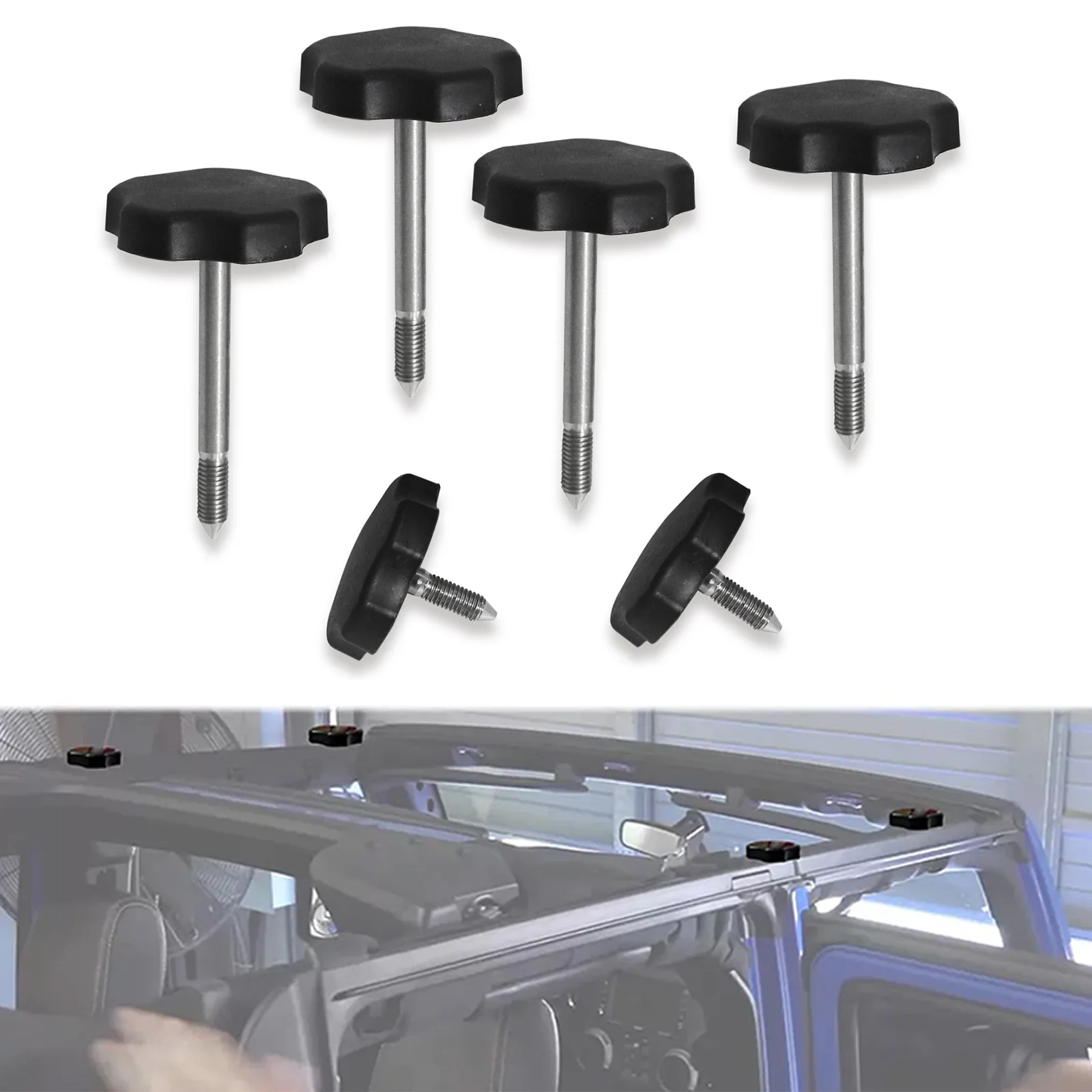 

Surround Knob Screw Window Direct Replacement Black Frame Surrounding Door Soft Fit For Jeep06-18 Wrangler Jk-4
