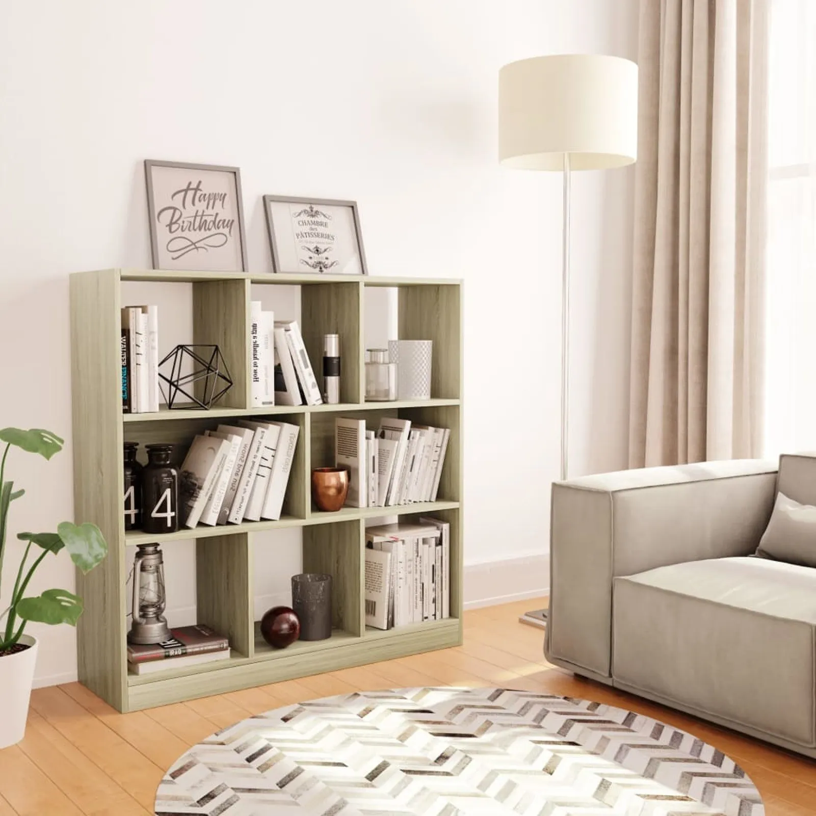 

Book Cabinet Sonoma Oak 38.4"x11.6"x39.4" Chipboard
