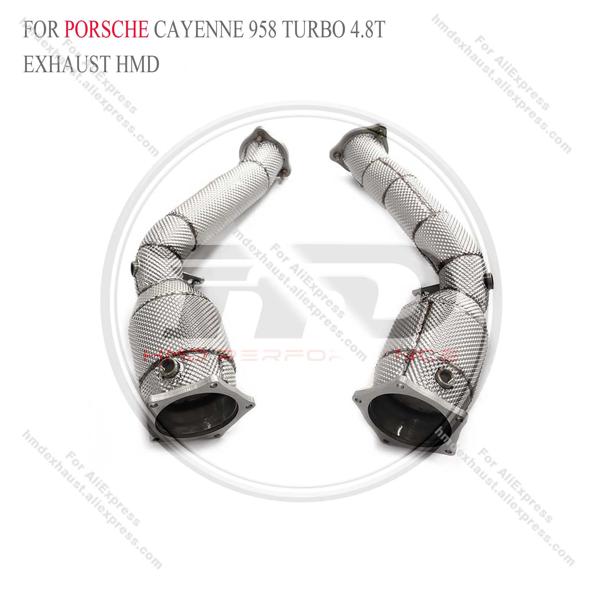 HMD High Flow Sport Cat Downpipe для Porsche Cayenne 958 Turbo 4 8 T 2011-2017 Headers Catalyst Catted выхлопная труба