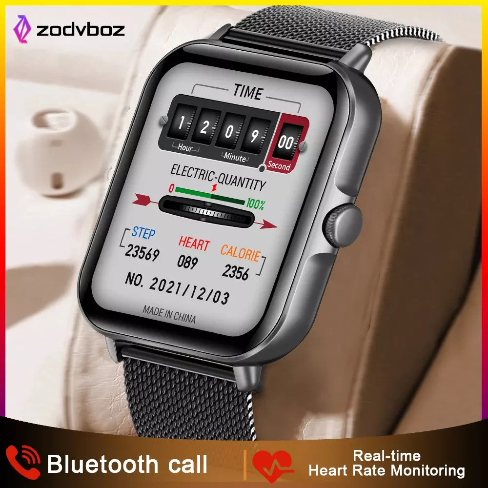 

2022 New Smart Watches Men 1.69 Inch Real-time Heart Rate Monitoring Bluetooth Call Women Waterproof Smartwatch For Android IOS