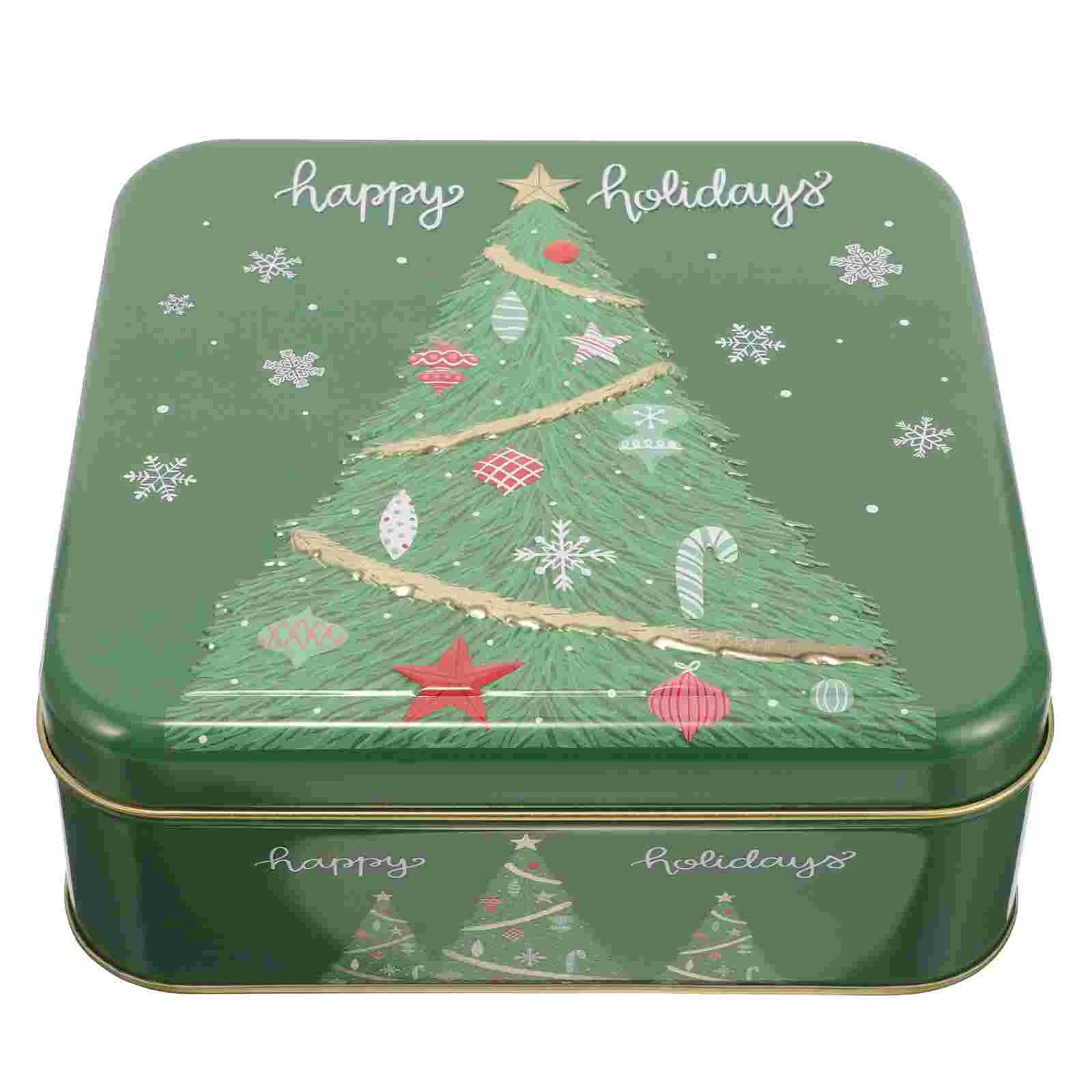 

Christmas Cookie Tins Santa Claus Tin Box Xmas Candy Tin Trick Or Treat Box Holiday Snack Jar Biscuits Container Christmas Favor