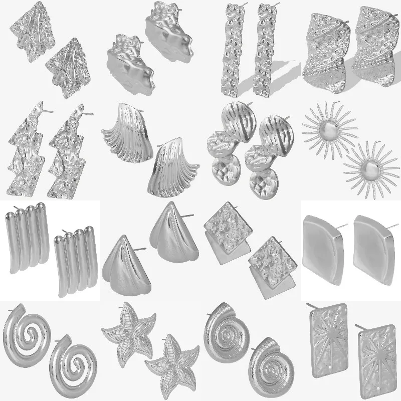 1 пара Винтажные серьги-подвески из нержавеющей стали