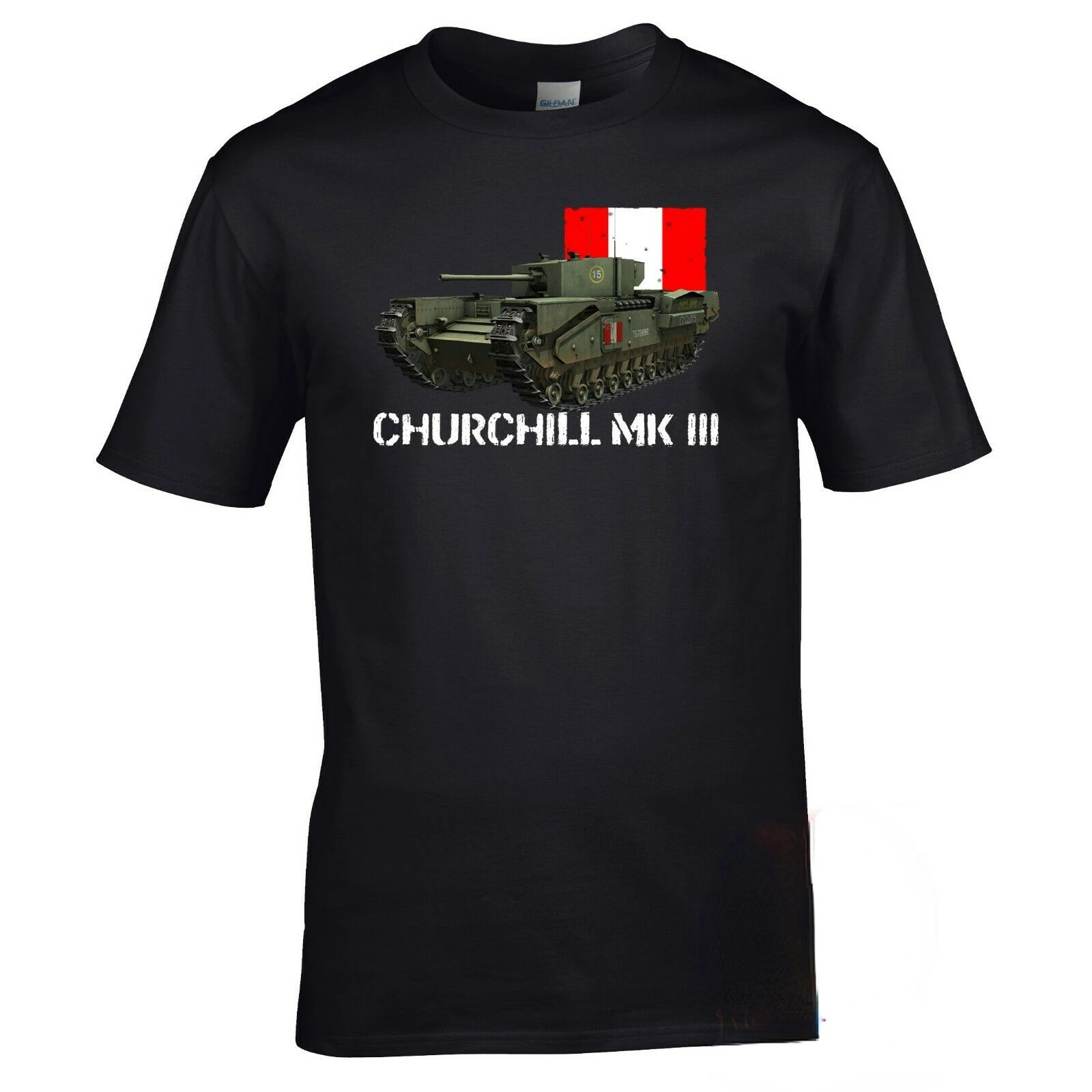 Футболка с американским черчиллем Mk3 времен Второй мировой войны. Летняя