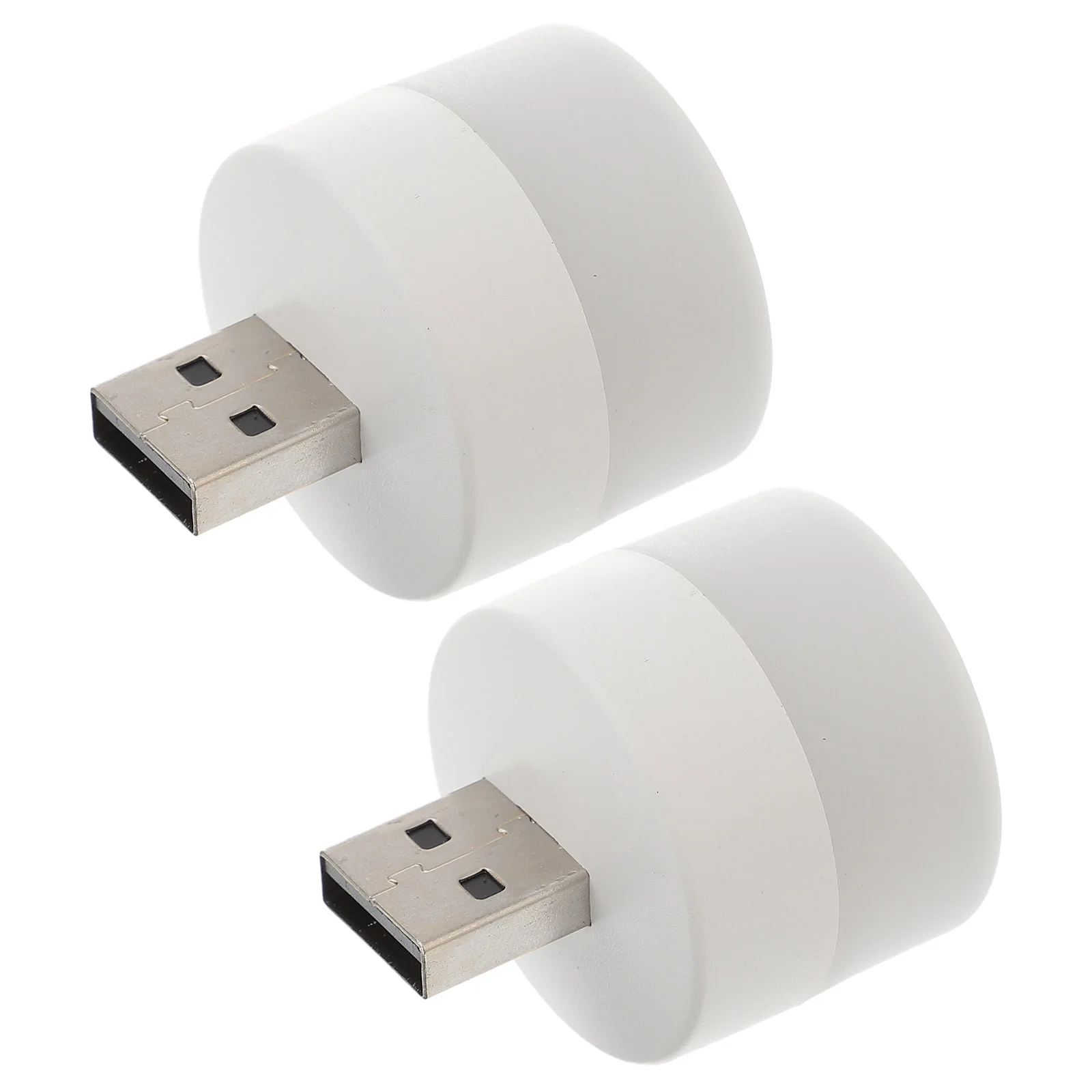 

2 Pcs Hub Laptop USB Extender Car Light Ambient Lighting Night Portable White Pp Illumination Baby