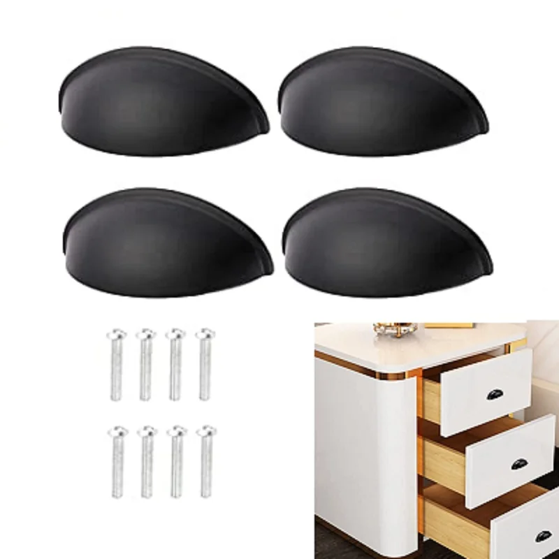 

4 шт. винтажный корпус из сплава, матовая латунная чашка, ручка для выдвижного ящика, ручка для мебели, китайская фоторучка